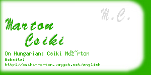 marton csiki business card